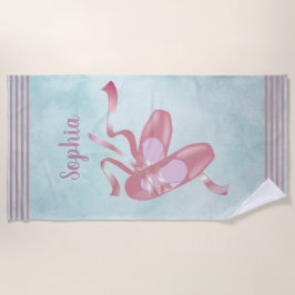 バレエシューズデザインビーチタオル ビーチタオル