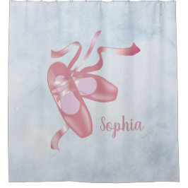 バレエシューズデザイン シャワーカーテン