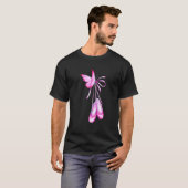 バレエシューズバタフライダンサーカッコいい踊りバレリ Tシャツ (正面フル)