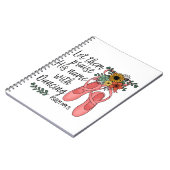 バレエシューズバレリーナクリスチャン引用文 ノートブック (左側)