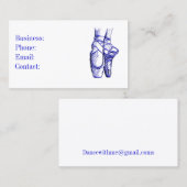 バレエシューズブルー 名刺 (正面/裏面)