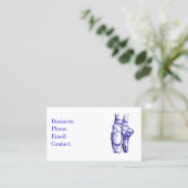 バレエシューズブルー 名刺 (スタンド正面)