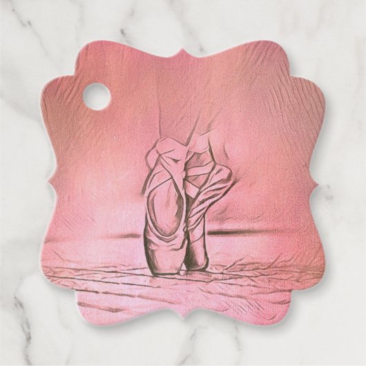 バレエシューズ洗練されたバレリーナ フェイバータグ (正面)