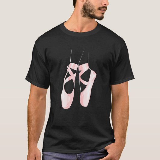 バレエシューズ つま先ダンス バレリーナ Tシャツ (正面)
