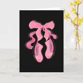 バレエシューズ・バレエダンサー カード (黄色い花)