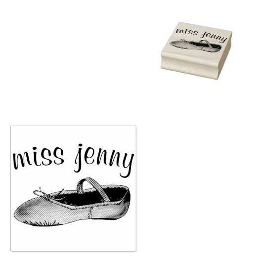 バレエシューダンス先生バレリパーソナライズされたーナ ラバースタンプ (押印)