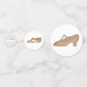 バレエジャズタップリリリカルアクロキャラクターダンスシューズ コンフェッティ (裏面)