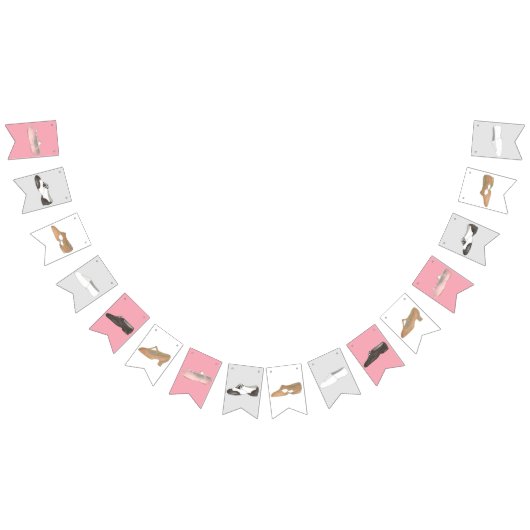 バレエジャズタップリリリカルアクロキャラクターダンスシューズ バンティングフラッグ (全)