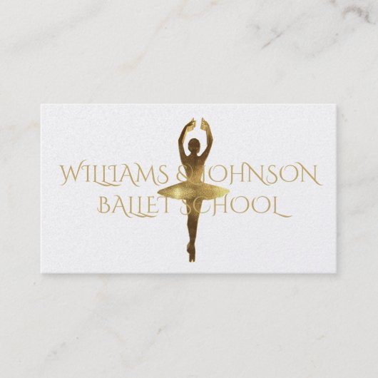 バレエスクールダンススタジオバレリーナインストラクター 名刺 (正面)