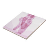 バレエスリッパーズダンサーバレリーナダンスシューズピンク タイル (側面)