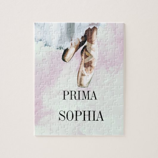 バレエスリッパーズポインテパーソナルピンク ジグソーパズル (縦)