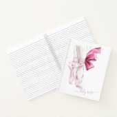 バレエスリッパ水彩画バレエスリッパ ノートブック (内部)