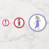 バレエタップジャズアクロリリリカルダンサー誕生日パーティー コンフェッティ (裏面)