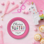 バレエタップジャズアクロリリリカルダンサー誕生日パーティー ペーパープレート (パーティー)