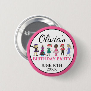 バレエタップジャズアクロリリリカルダンサー誕生日パーティー 缶バッジ