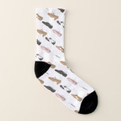 バレエタップジャズアクロリリリカルダンスキャラクターシューズ ソックス (左内側)