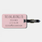 バレエタップジャズアクロリリリカルダンスシューズ先生 ラゲッジタグ (裏面横)