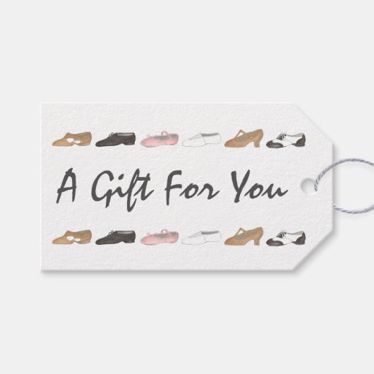 バレエタップジャズシューズギフトダンス先生ギフトラベル ギフトタグ (正面(横))