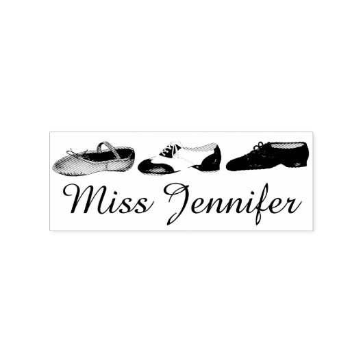 バレエタップジャズダンスパーソナライズされた先生スタンプ ラバースタンプ (押印)