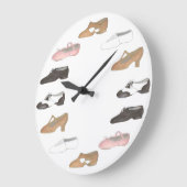 バレエタップジャズリリリカルAcroシューズダンススタジオ ラージ壁時計 (傾斜)