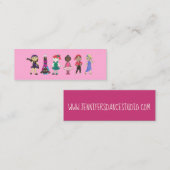 バレエタップジャズリリリックヒップホップアクロダンススタジオ スキニー名刺 (正面/裏面)