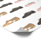 バレエタップジャズ叙情的なダンススタジオのシューポスター ポスター (角)