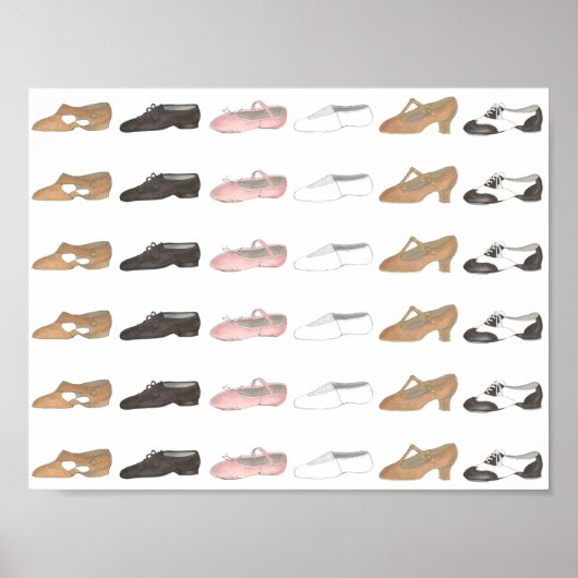 バレエタップジャズ叙情的なダンススタジオのシューポスター ポスター (正面)