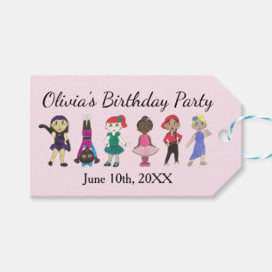 バレエタップジャズ叙情的ダンサー誕生日パーティー ギフトタグ