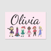 バレエタップジャズ叙情的ダンサー誕生日パーティー 名札 (正面)