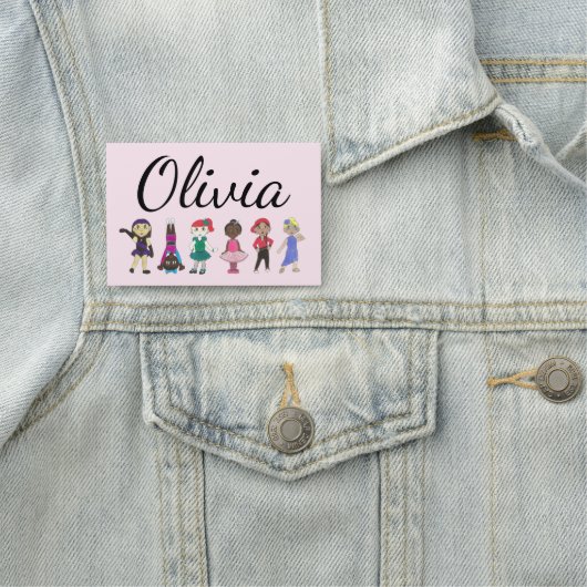 バレエタップジャズ叙情的ダンサー誕生日パーティー 名札 (インサイチュ)