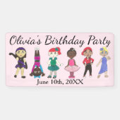 バレエタップジャズ叙情的ダンサー誕生日パーティー 横断幕 (横)