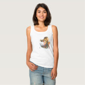 バレエタンクトップ、ダンス、演奏 Tシャツ (正面フル)