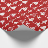 バレエダンサーおよびクリスマスツリー ラッピングペーパー (角)