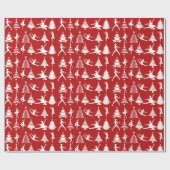 バレエダンサーおよびクリスマスツリー ラッピングペーパー (フラット)