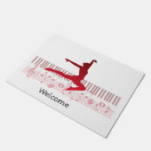 バレエダンサーがキーボードの上 ドアマット (アングル)