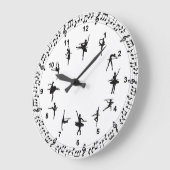 バレエダンサーのアクリル壁掛け時計 ラージ壁時計 (傾斜)
