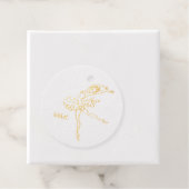 バレエダンサーのステンシエレガントルスクリプトのホイル フェイバータグ (箱)