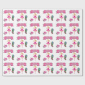 バレエダンサーのストッキングおよびギフトのメリークリスマス ラッピングペーパー (フラット)