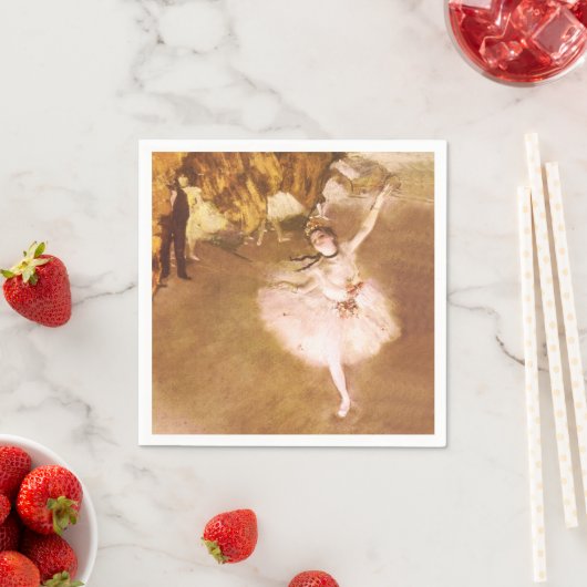 バレエダンサーのデガ絵画ススター スタンダードカクテルナプキン (インサイチュ)