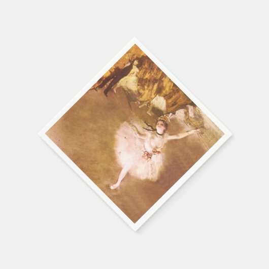 バレエダンサーのデガ絵画ススター スタンダードカクテルナプキン (角)