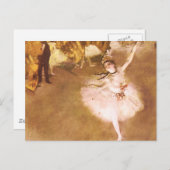 バレエダンサーのデガ絵画ススター ポストカード (正面/裏面)