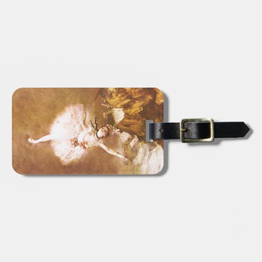 バレエダンサーのデガ絵画ススター ラゲッジタグ (正面横)