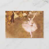バレエダンサーのデガ絵画ススター 名刺 (裏面)