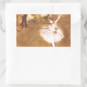 バレエダンサーのデガ絵画ススター 長方形シール (バッグ)