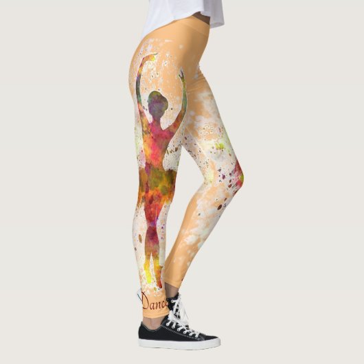 バレエダンサーのパーソナライズバレリーナレギンス レギンス (右)