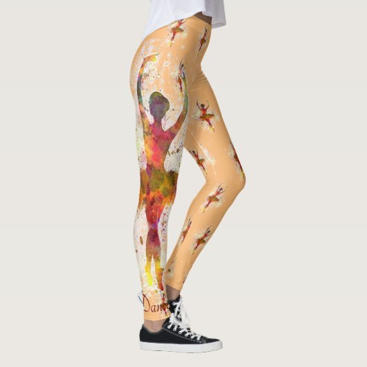 バレエダンサーのパーソナライズバレリーナレギンス レギンス (右)