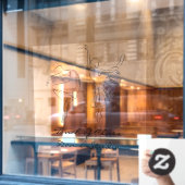 バレエダンサーのパーソナライズDance Studio ウィンドウサイン (カフェ窓)