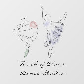バレエダンサーのパーソナライズDance Studio ウィンドウサイン (シート)