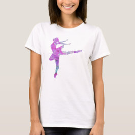 バレエダンサーのユニークなダンスコラージュアートダンシング Tシャツ