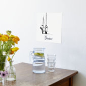 バレエダンサーの優雅な脚とポイント – カスタム 箔ポスター (レイダウン (キッチン))